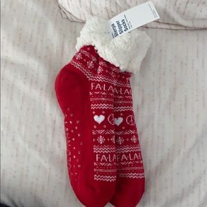 Old navy sherpa slipper socks (one size)